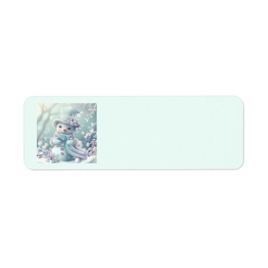 Dreamy Christmas Snowman Address Labels (Vorne)