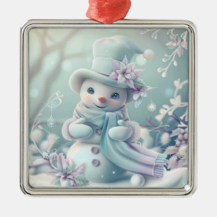 Dreamy Christmas Snowman Ornament Aus Metall