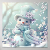 Dreamy Christmas Snowman Poster (Vorne)