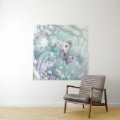 Dreamy Christmas Snowman Tapestry Wandteppich (Beispiel (Horizontal))