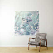 Dreamy Christmas Snowman Tapestry Wandteppich (Beispiel)