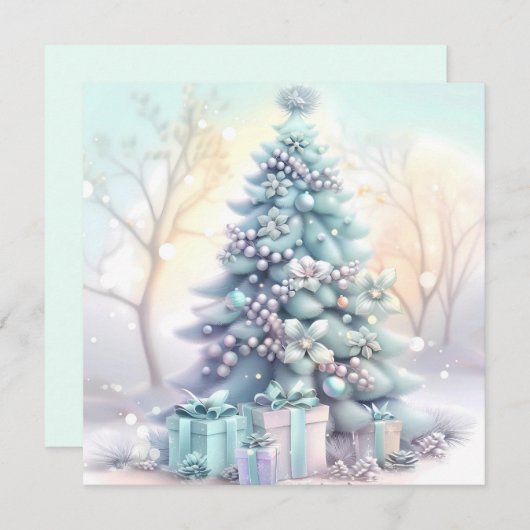 Dreamy Christmas Tree Grußkarte (Vorne/Hinten)