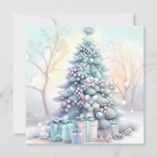 Dreamy Christmas Tree Grußkarte (Vorderseite)