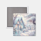 Dreamy Christmas Village Magnet (Vorderseite/Rückseite)