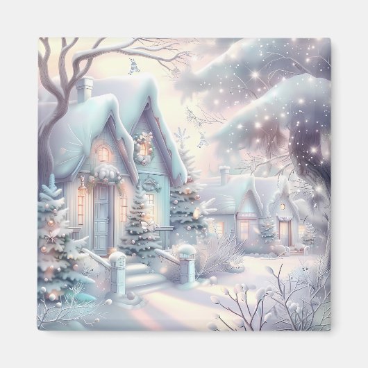 Dreamy Christmas Village Magnet (Vorne)