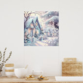 Dreamy Christmas Village Poster (Küche)