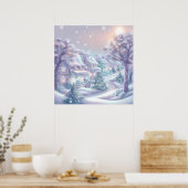Dreamy Christmas Village Poster (Küche)