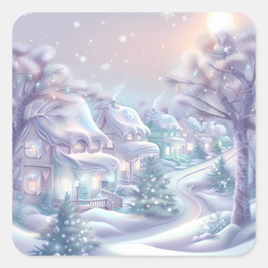 Dreamy Christmas Village Sticker (Vorderseite)