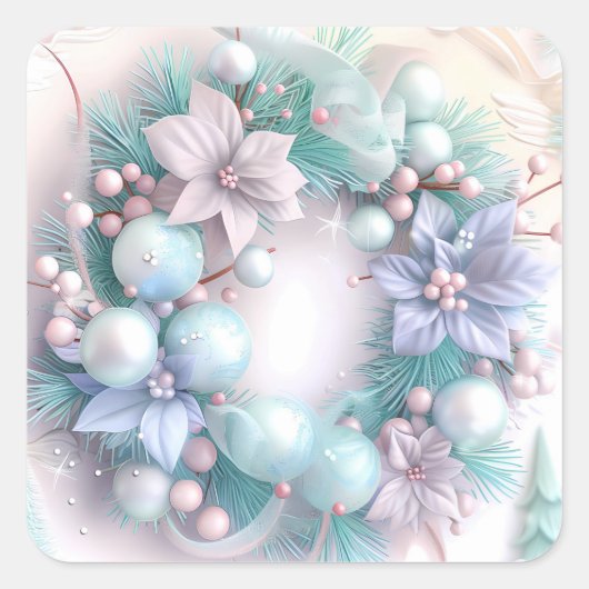 Dreamy Christmas Wreath Sticker (Vorderseite)