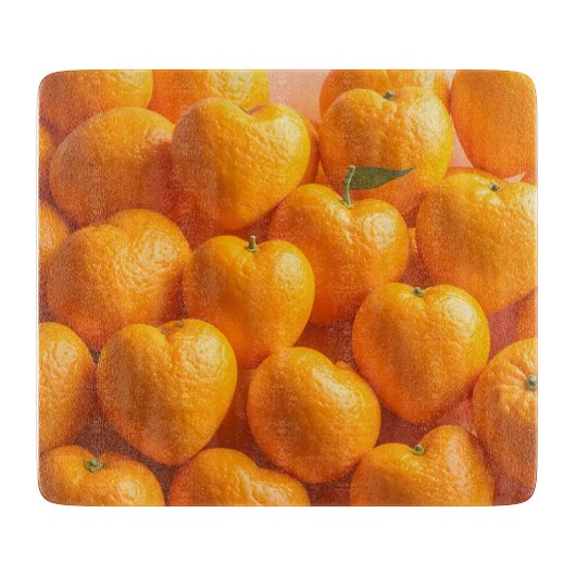 Dreamy Citrus Heart Schneidebrett (Vorderseite)