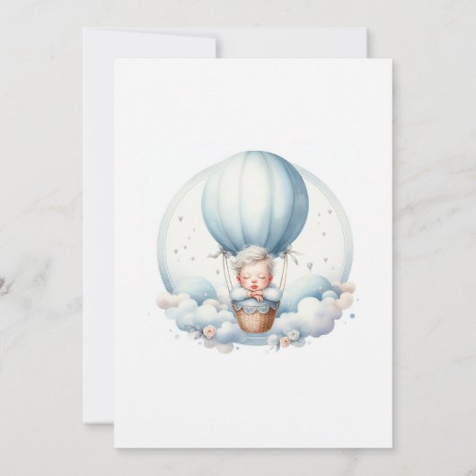 Dreamy Cloud 9 Babydusche Einladung (Rückseite)