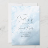 Dreamy Cloud 9 Engagement Party Einladung (Vorderseite)