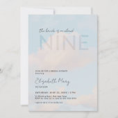 Dreamy Cloud 9 Sonnige Moderne Moderne Elegantes B Einladung (Vorderseite)