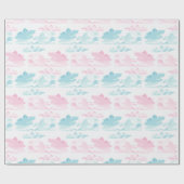 Dreamy Cloud Bands in Pink and Aqua Geschenkpapier (Flach)