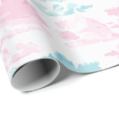 Dreamy Cloud Bands in Pink and Aqua Geschenkpapier (Rolleneckpunkt)