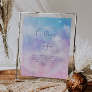 Dreamy Cloud Brautparty Custom Sign Poster