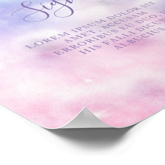 Dreamy Cloud Brautparty Custom Sign Poster (Ecke)