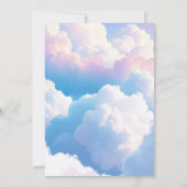 Dreamy Cloud Magical Unicorn Girl 10th Birthday Einladung (Rückseite)