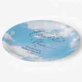 Dreamy Cloud Nine Brautparty Pappteller (Schrägansicht)