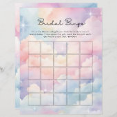 Dreamy Cloud Nine Bridal Bingo Game (Vorne/Hinten)