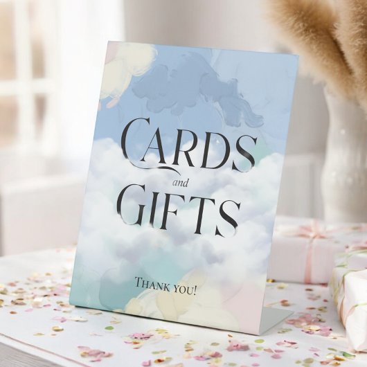 Dreamy Cloud Nine "Karten und Geschenke" Pedestzei Sockelschild