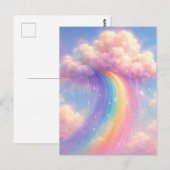 Dreamy Cloud Rainbow - Pastel Painting Style Postkarte (Vorne/Hinten)