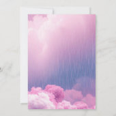 Dreamy Cloud Unicorn Fantasy Girl 10th Birthday Einladung (Rückseite)