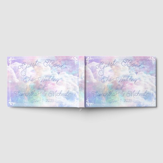 Dreamy Clouds and Stars Wedding Gästebuch (Voll)
