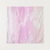 Dreamy Clouds Blush Nebel Bliss 1 Wandteppich (Vorderseite (Horizontal))