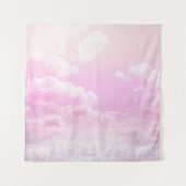 Dreamy Clouds Blush Nebel Bliss 1 Wandteppich (Vorderseite)