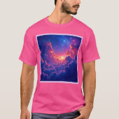 Dreamy Clouds: Celestial Sunset Magic Art T-Shirt (Vorderseite)