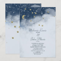 Dreamy Clouds Constellation Gold Foil Wedding