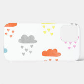 Dreamy Clouds: Wasserfarbener Herzrain Case-Mate iPhone Hülle (Rückseite (Horizontal))