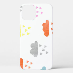 Dreamy Clouds: Wasserfarbener Herzrain Case-Mate iPhone Hülle