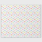Dreamy Clouds: Wasserfarbener Herzrain Geschenkpapier (Flach)