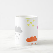 Dreamy Clouds: Wasserfarbener Herzrain Kaffeetasse (Mittel)