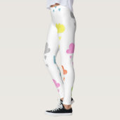 Dreamy Clouds: Wasserfarbener Herzrain Leggings (Links)