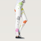 Dreamy Clouds: Wasserfarbener Herzrain Leggings (Rechts)
