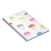 Dreamy Clouds: Wasserfarbener Herzrain Notizblock (Rechte Seite)