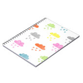 Dreamy Clouds: Wasserfarbener Herzrain Notizblock (Linke Seite)
