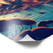 Dreamy Coastal Night Fotodruck (Ecke)