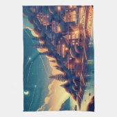 Dreamy Coastal Night Geschirrtuch (Vertikal)