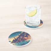 Dreamy Coastal Night Getränkeuntersetzer (Seite)