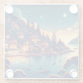 Dreamy Coastal Night Glasuntersetzer (Rückseite)