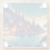 Dreamy Coastal Night Glasuntersetzer (Rückseite)