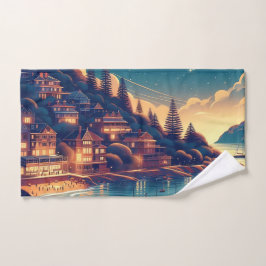 Dreamy Coastal Night Handtuch