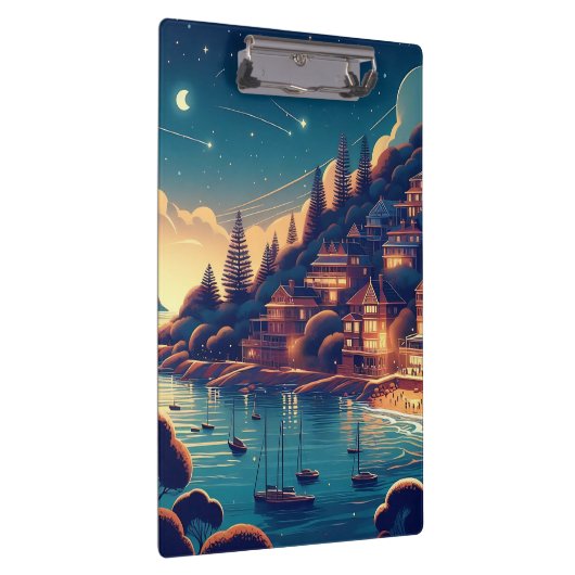 Dreamy Coastal Night Klemmbrett (Rechts)