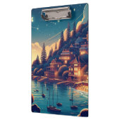 Dreamy Coastal Night Klemmbrett (Links)