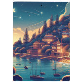 Dreamy Coastal Night Klemmbrett (Rückseite)