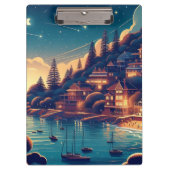 Dreamy Coastal Night Klemmbrett (Vorderseite)
